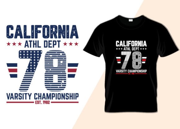 California 78 Varsity Championship Graphics for T-Shirt Designs