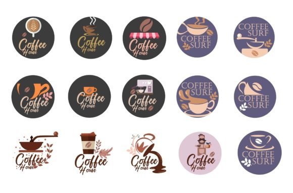 Coffee Set Logo – A Graphic Design Asset for Logos and Editorial Use