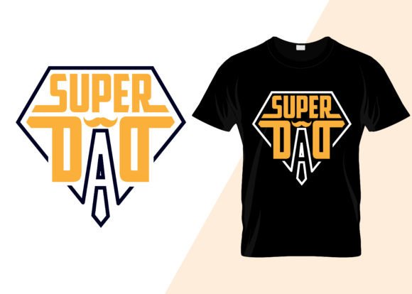 Super Dad Typography T-shirt Design for Crafting & Graphics