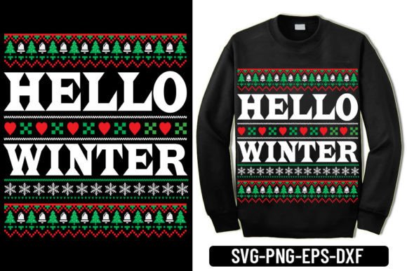 Ugly Sweater - Hello Winter Graphic Design Asset Review